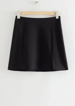 & Other Stories Skirts | A-Line Mini Skirt Black