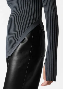 & Other Stories Tops | Sweaters & Knits | Asymmetric Rib-Knit Top
