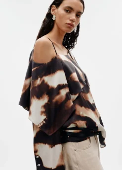 & Other Stories Sets & Suits | Blouses & Shirts | Asymmetric Satin Blouse Brown