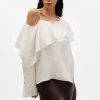& Other Stories Blouses & Shirts | Asymmetric Silk Top White