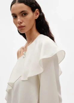 & Other Stories Blouses & Shirts | Asymmetric Silk Top White