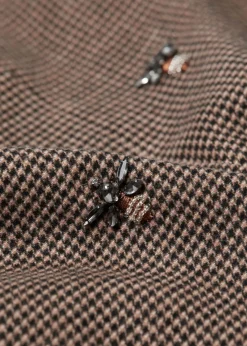 & Other Stories Dresses | Bee-Embroidered Blazer Mini Dress Brown Tweed