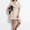 & Other Stories Dresses | Belted Linen Mini Dress Beige
