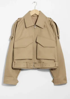 & Other Stories Outerwear | Belted Patch-Pocket Jacket
