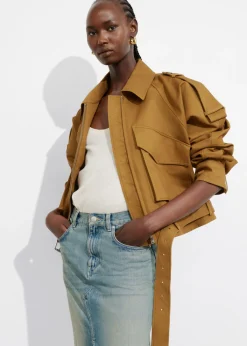 & Other Stories Outerwear | Belted Patch-Pocket Jacket