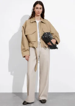 & Other Stories Outerwear | Belted Patch-Pocket Jacket