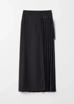 & Other Stories Skirts | Belted Pleated Maxi Skirt Black