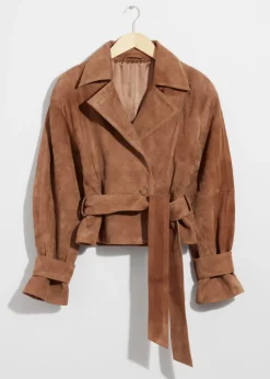 & Other Stories Sets & Suits | Outerwear | Belted Suede Jacket Brown