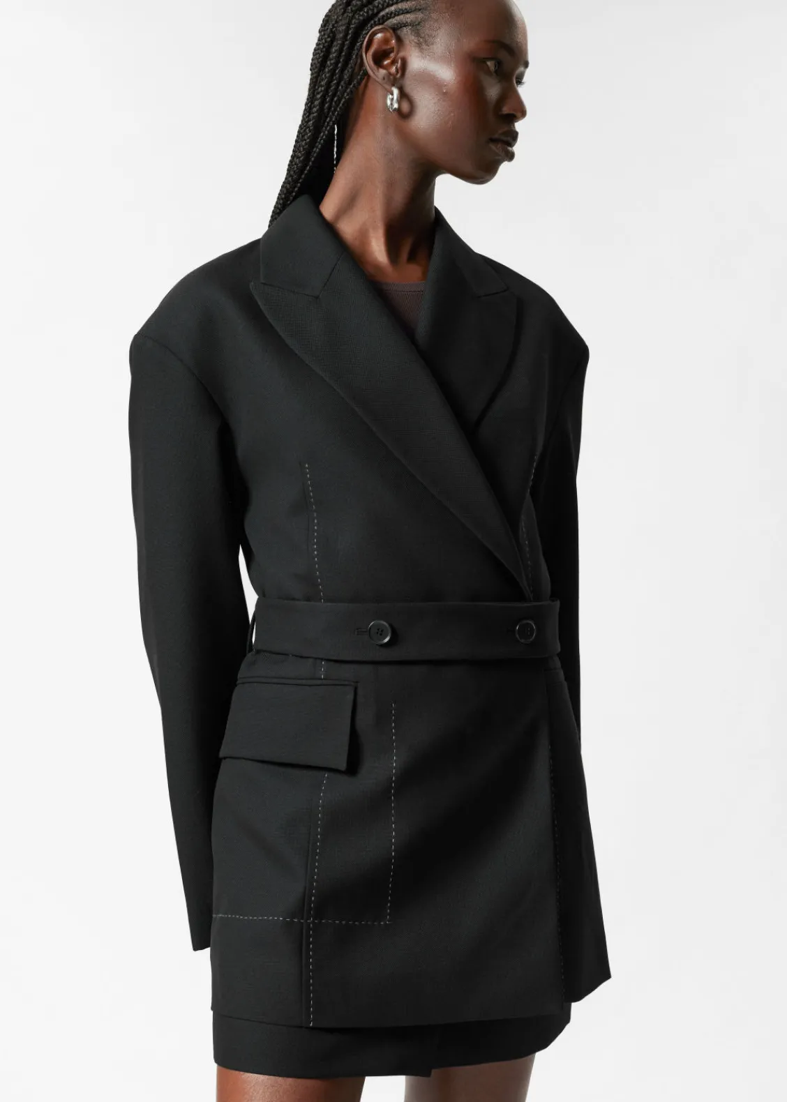 & Other Stories Sets & Suits | Blazers & Vests | Belted Wool-Blend Blazer Black