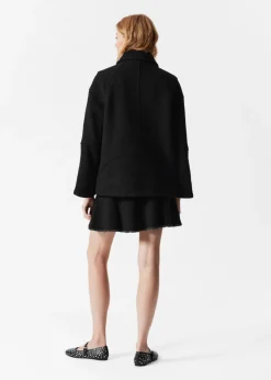 & Other Stories Outerwear | Biker Wool Jacket Black