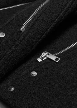 & Other Stories Outerwear | Biker Wool Jacket Black