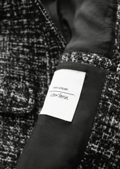 & Other Stories Outerwear | Boxy Tweed Jacket Black Tweed