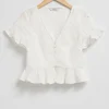 & Other Stories Blouses & Shirts | Broderie Anglaise Frilled Blouse White