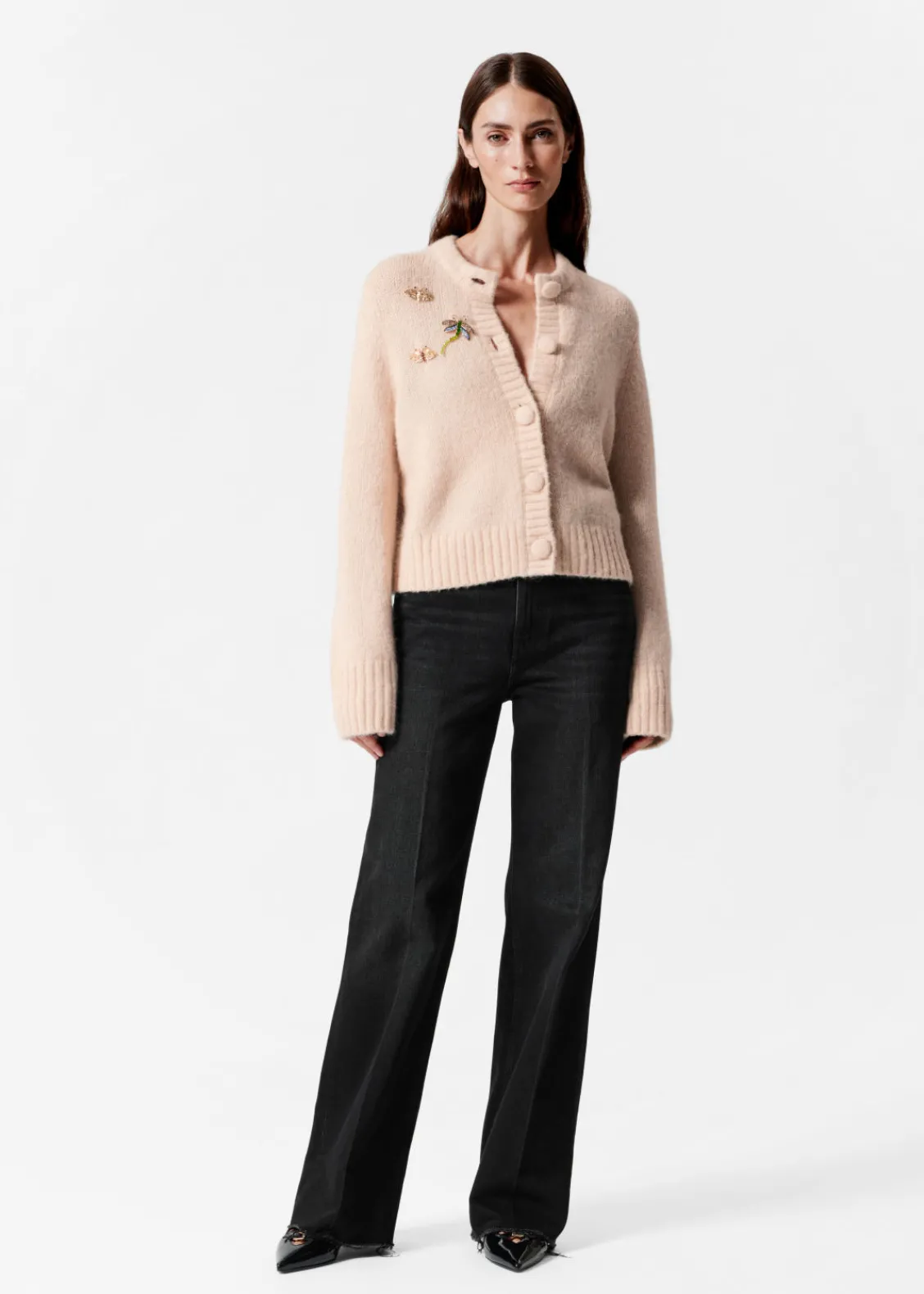 & Other Stories Sweaters & Knits | Brooch-Detailed Cardigan Beige