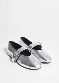 & Other Stories Loafers & Flats | Buckled Leather Ballerinas