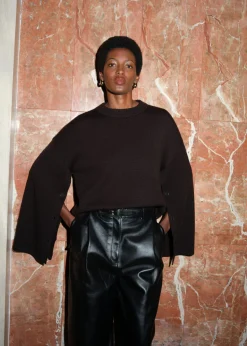 & Other Stories Sweaters & Knits | Button-Detailed Merino Sweater Dark Brown