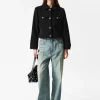& Other Stories Outerwear | Buttoned Bouclé Jacket Black