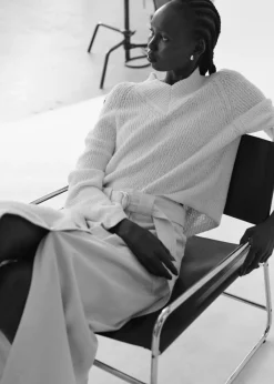 & Other Stories Skirts | Buttoned Denim Midi Skirt Cream