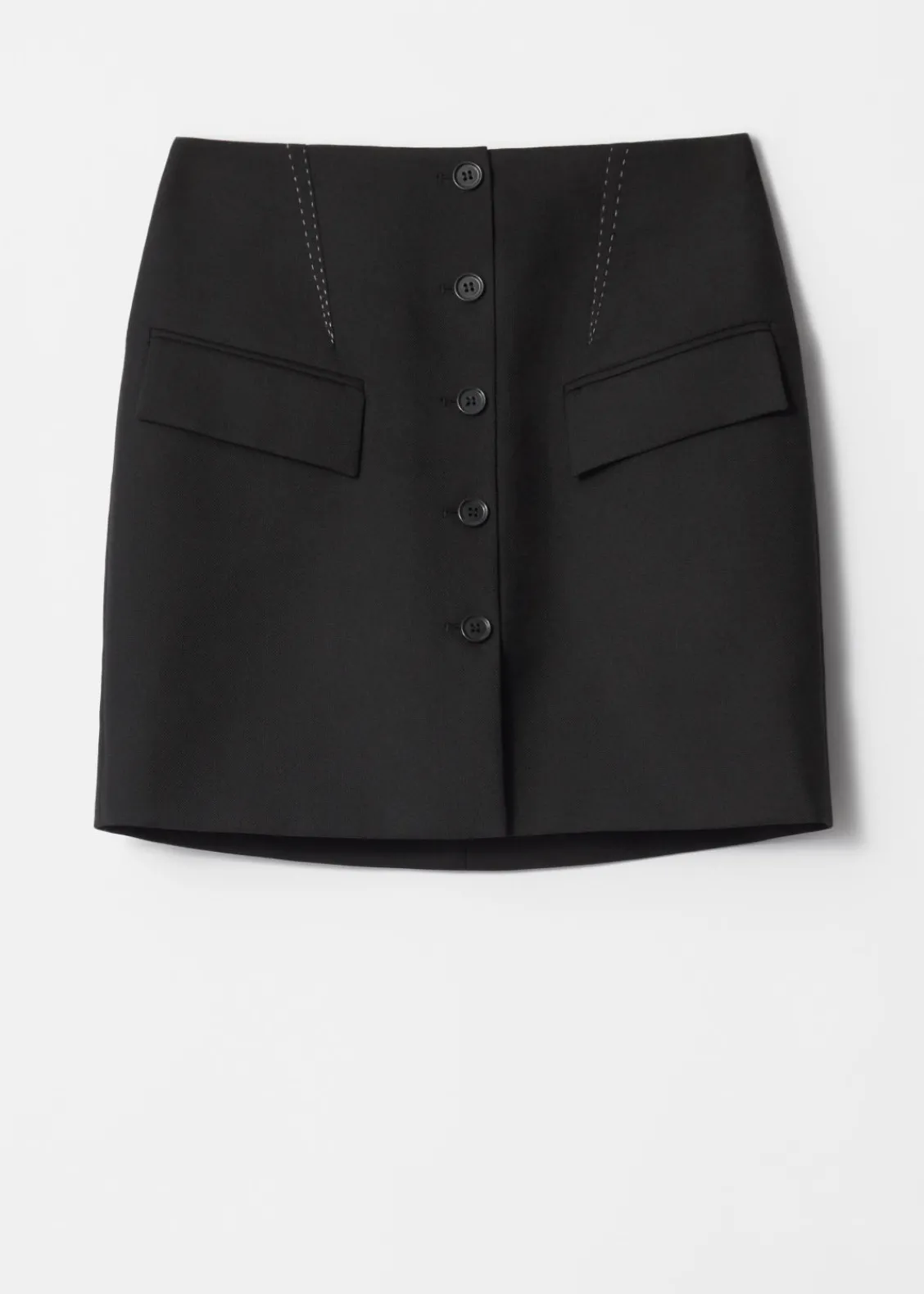 & Other Stories Sets & Suits | Skirts | Buttoned Wool-Blend Mini Skirt Black