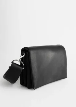 & Other Stories Shoulder Bags | Chrome Free Leather Crossbody Bag Black