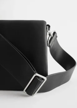 & Other Stories Shoulder Bags | Chrome Free Leather Crossbody Bag Black