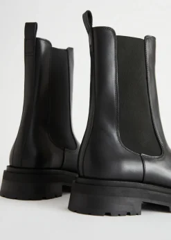 & Other Stories Boots | Chunky Chelsea Leather Boots Black