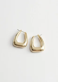 & Other Stories Earrings | Chunky Oval Hoop Earrings