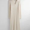 & Other Stories Dresses | Sweaters & Knits | Collared Rib-Knit Midi Dress White