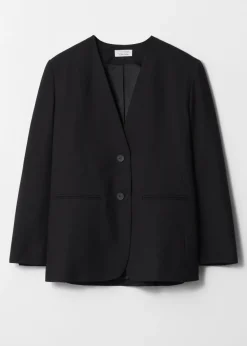 & Other Stories Blazers & Vests | Collarless Blazer Black