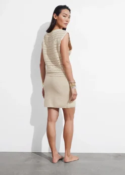 & Other Stories Dresses | Crocheted Mini Dress Beige