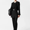 & Other Stories Outerwear | Cropped Collarless Blazer Black