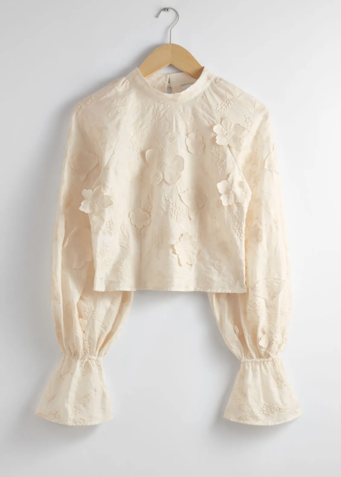 & Other Stories Blouses & Shirts | Cropped Floral-Appliqué Blouse