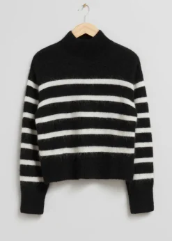 & Other Stories Sweaters & Knits | Cropped Mock Neck Knit Sweater