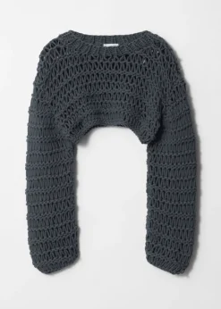 & Other Stories Sweaters & Knits | Cropped Open-Stitch Jumper Navy