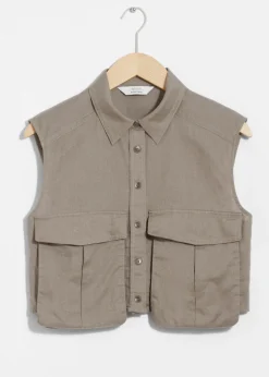 & Other Stories Sets & Suits | Tops | Cropped Patch-Pocket Top Mole