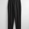 & Other Stories Pants | Cropped Tapered Trousers Black