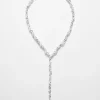 & Other Stories Necklaces | Crystal-Beaded Chain Necklace Silver