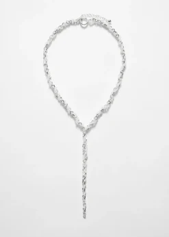 & Other Stories Necklaces | Crystal-Beaded Chain Necklace Silver