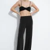 & Other Stories Pants | Cupro Pin Tuck Trousers Black