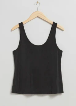 & Other Stories Tops | Cupro Tank Top Black