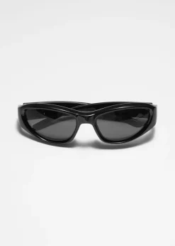 & Other Stories Sunglasses | Curved-Frame Sunglasses Black