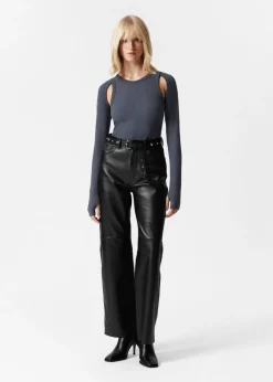& Other Stories Tops | Cut-Out Top Dark Blue