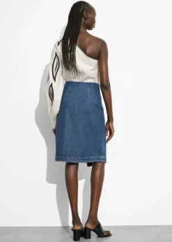 & Other Stories Skirts | Denim Wrap Midi Skirt Blue