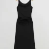 & Other Stories Dresses | Draped Cowl Neck Midi Dress