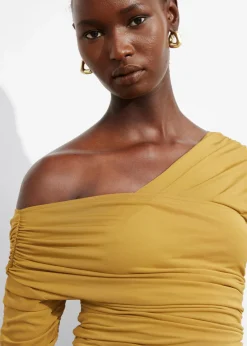 & Other Stories Tops | Draped One-Shoulder Top Yellow