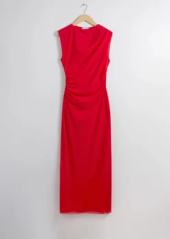 & Other Stories Dresses | Draped Sleeveless Midi Dress