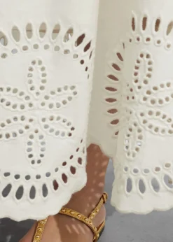 & Other Stories Swimwear | Sets & Suits | Embroidered Linen Midi Skirt White