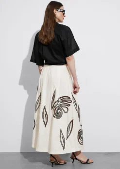 & Other Stories Sets & Suits | Skirts | Embroidered Midi Skirt White