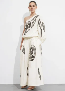 & Other Stories Sets & Suits | Blouses & Shirts | Embroidered One-Shoulder Top White