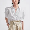 & Other Stories Blouses & Shirts | Embroidered Puff-Sleeve Blouse